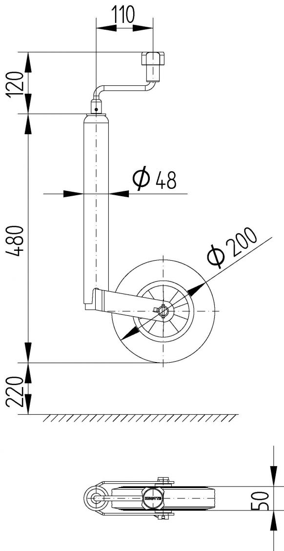 Support wheel TK48