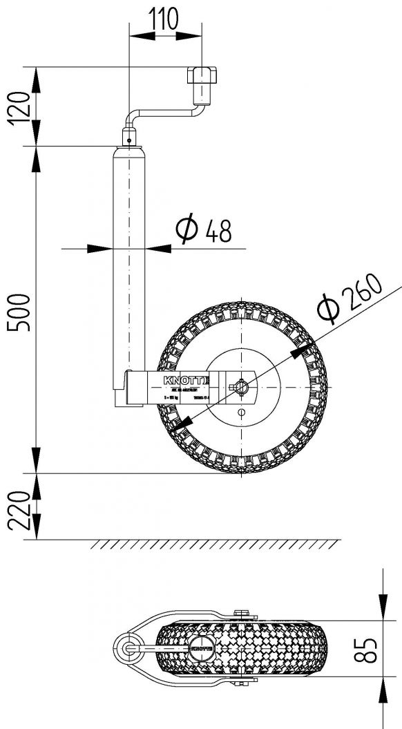 Support wheel TK48