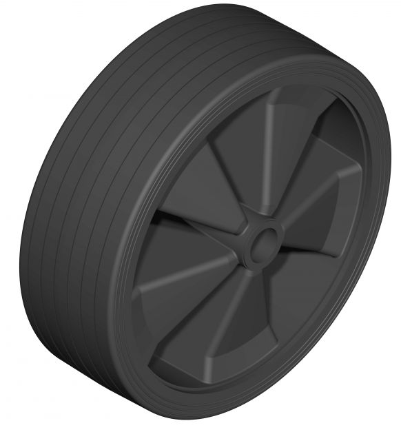 Solid rubber wheel