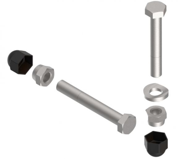 Screw set for ball coupling