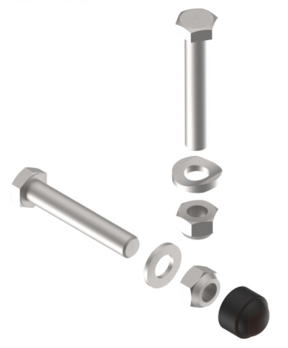 Screw set for coupling ball