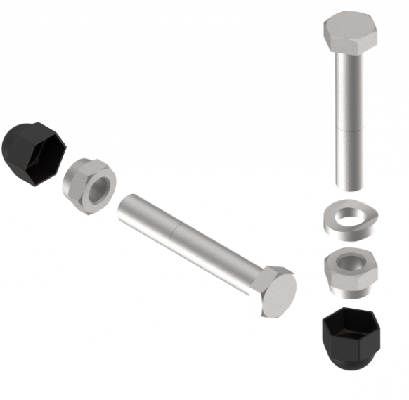 Screw set for ball coupling