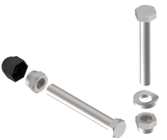 Screw set for ball coupling