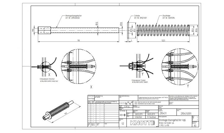 Brake rod holder cpl.