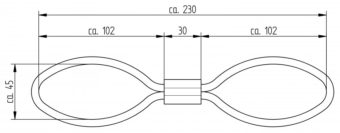 Safety rope holder for unbraked trailers up to 1500kg