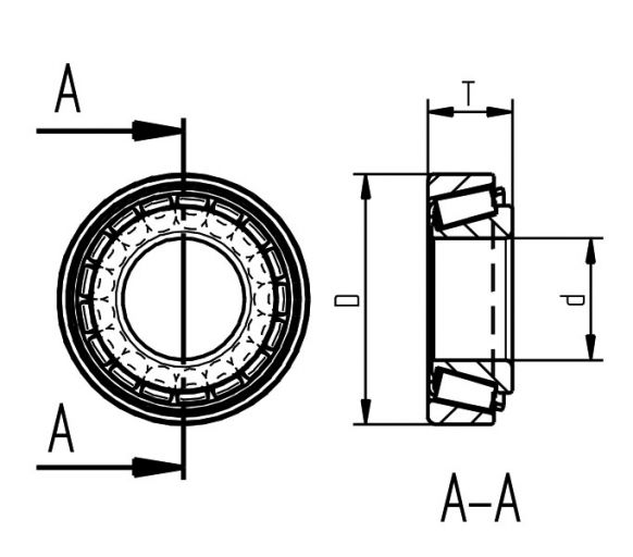 Taper roller bearings Ø 72 mm