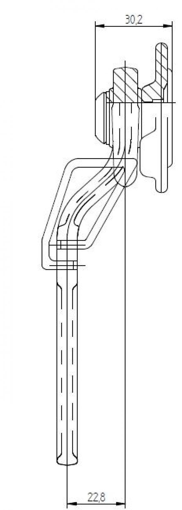 Angle lever lock