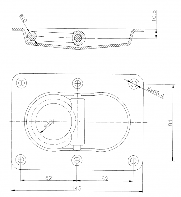 Lashing eye without spring