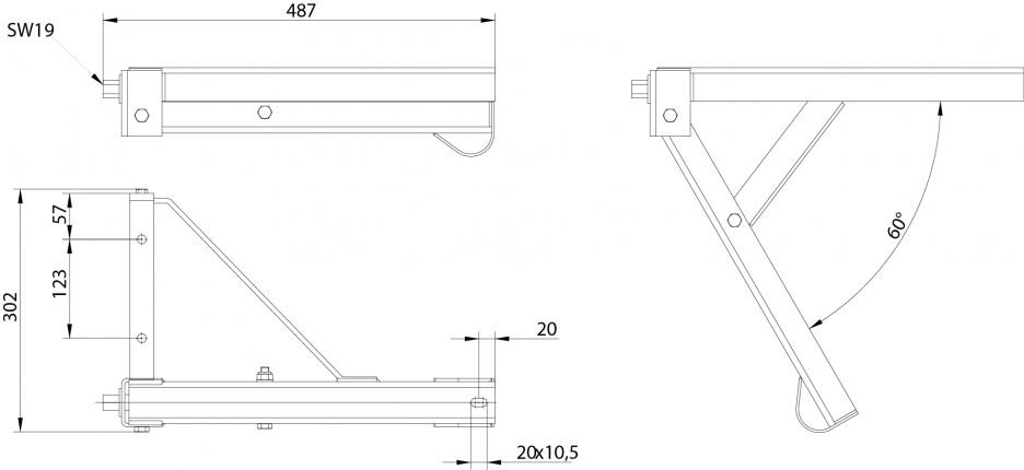 Extendable support adapter