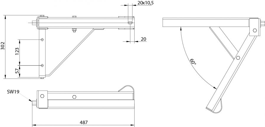 Extendable support adapter