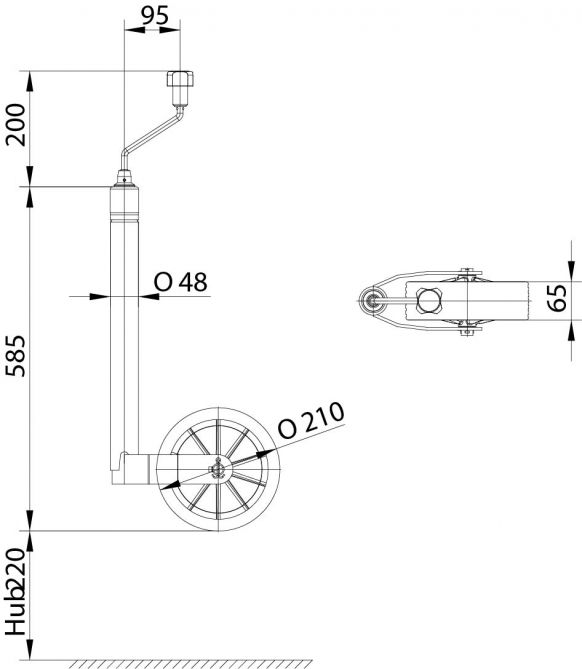 TK48 jockey wheel (E-Load)