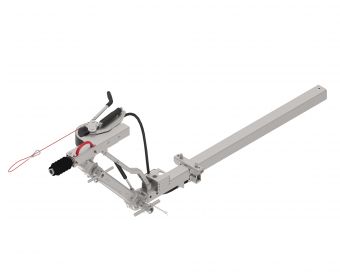 Overrun device height adjustable tube