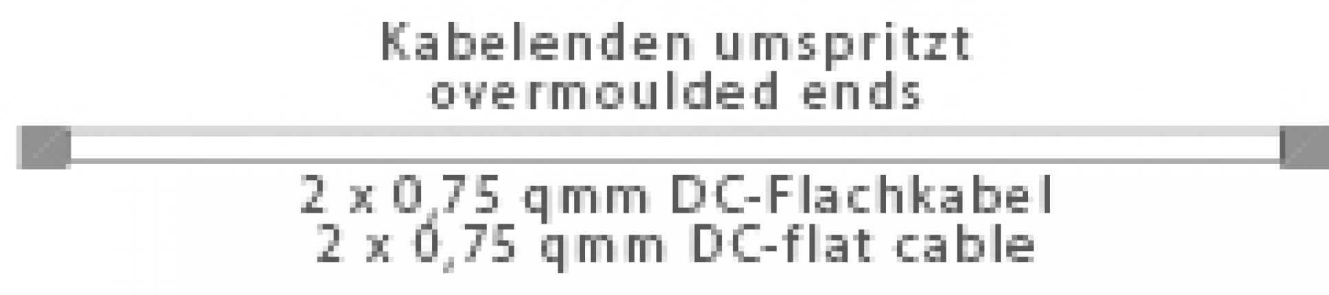 Flat cable 2x0.75 DC