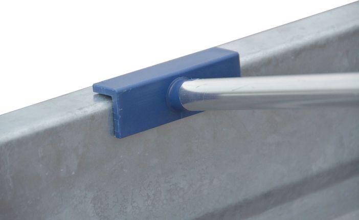 Bracket for tarpaulin with plastic holder
