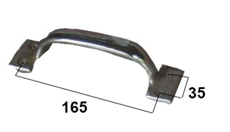Handle 165 x 35 mm, galvanized