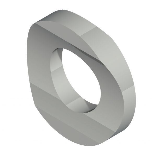 Saddle washer with rounded edge for drawbars