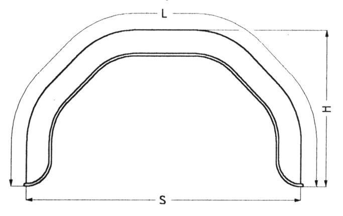Mudguard, single-axle, metal sheet
