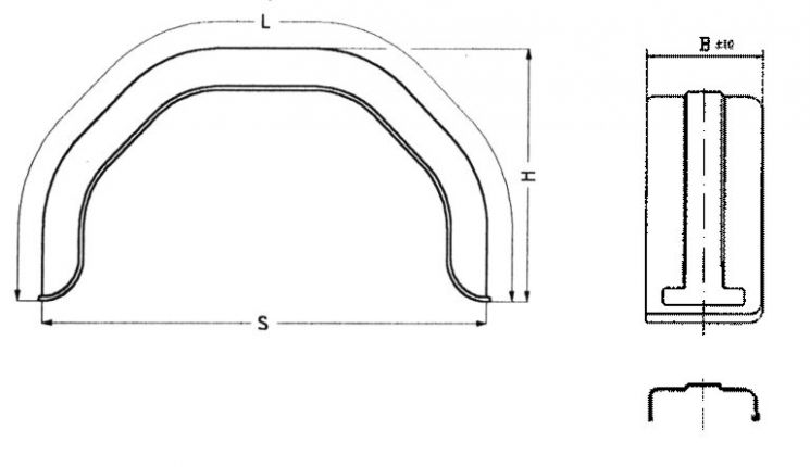 Mudguard single axle plastic material